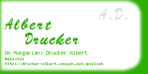 albert drucker business card